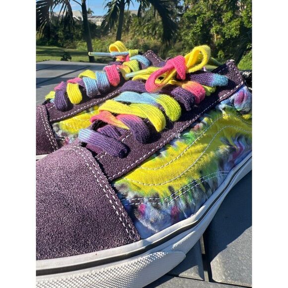 Vans  Men Old Skool Tie Dye Canvas Sneakers Size 10 - Picture 7 of 10